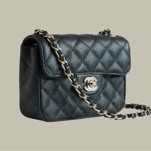 CHANEL Black Quilted Crossbody Bag small